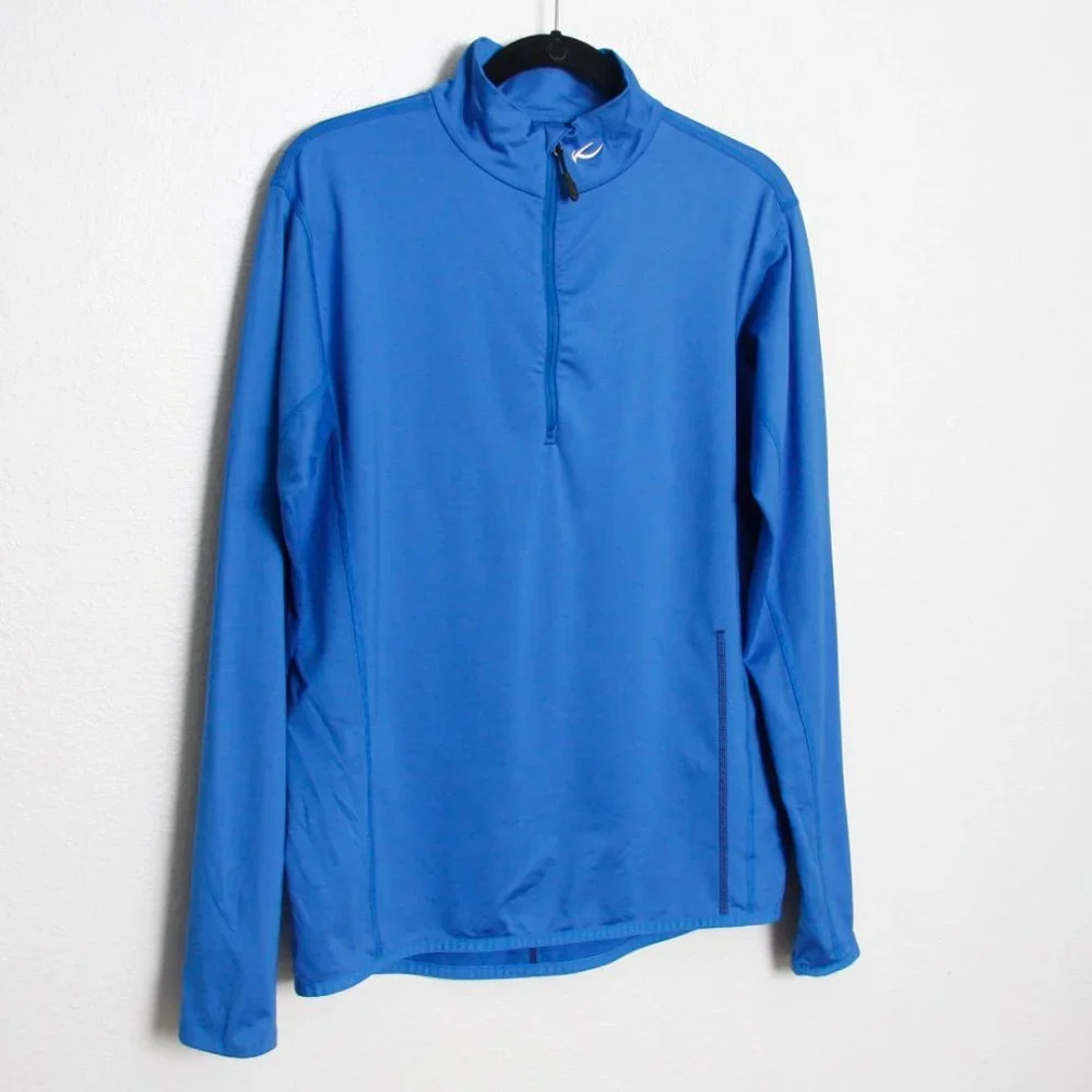 Kjus Men's Performance Quarter Zip Pullover Blue Size 50 / M Activewear